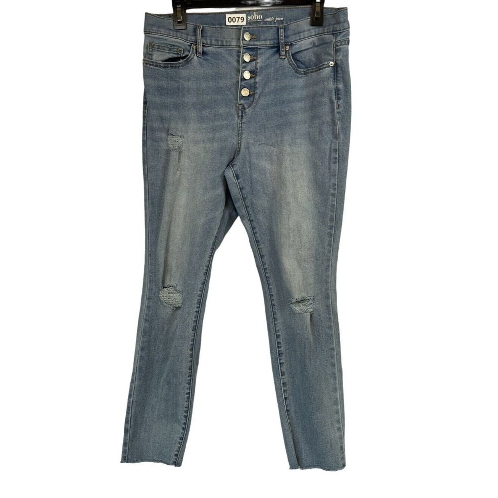 Women soho new york company ankle Light Blue jeans size 12